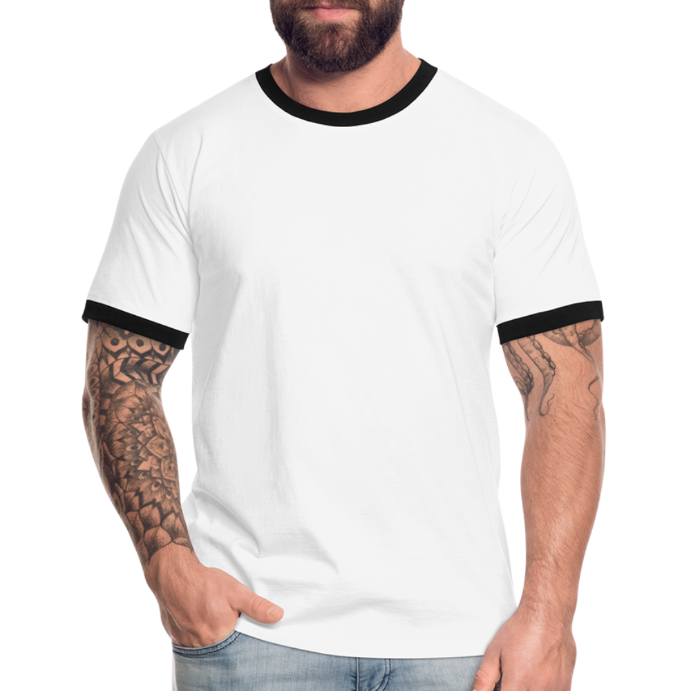 Maglietta Contrast da uomo | Spreadshirt - bianco/nero