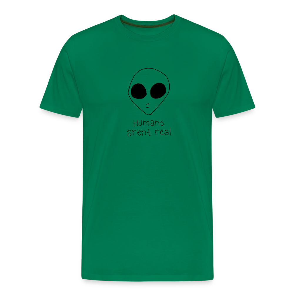 Maglietta Premium da uomo | Spreadshirt | Humans Aren't Real - verde kelly