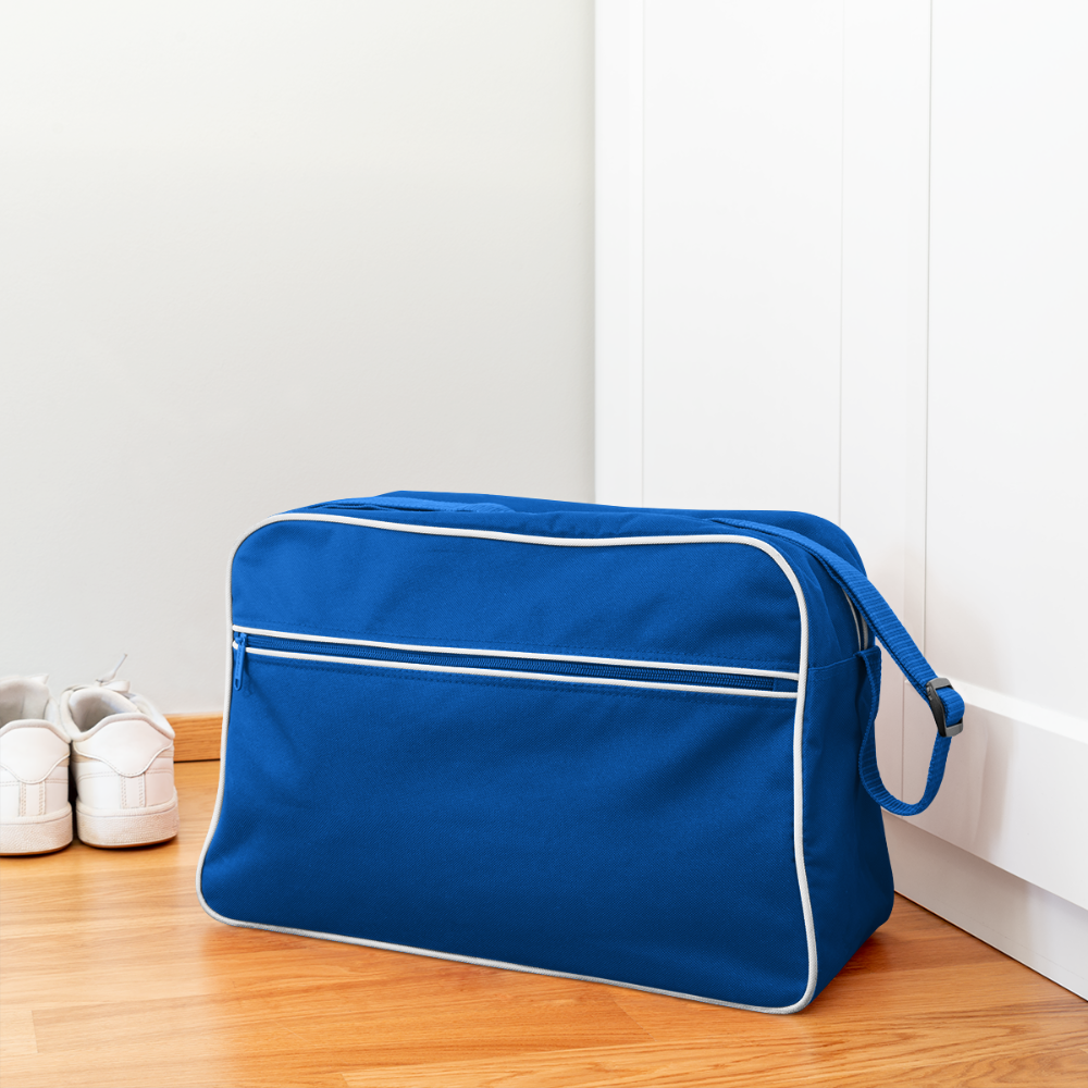 Borsa retrò | BagBase - blu/bianco