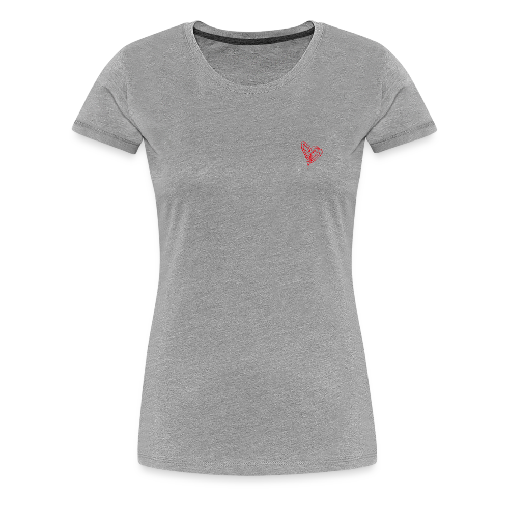 Maglietta Premium da donna | Spreadshirt | Collect Hearts - grigio melange