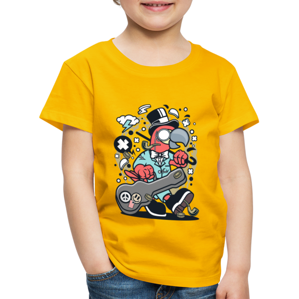 Maglietta Premium per bambini | Spreadshirt | Bird Guitarist - giallo sole