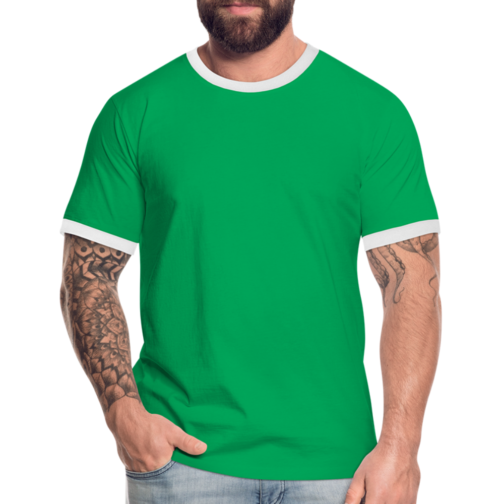 Maglietta Contrast da uomo | Spreadshirt - verde kelly/bianco