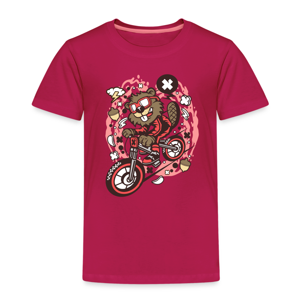 Maglietta Premium per bambini | Spreadshirt | Beaver Downhill - Borgogna