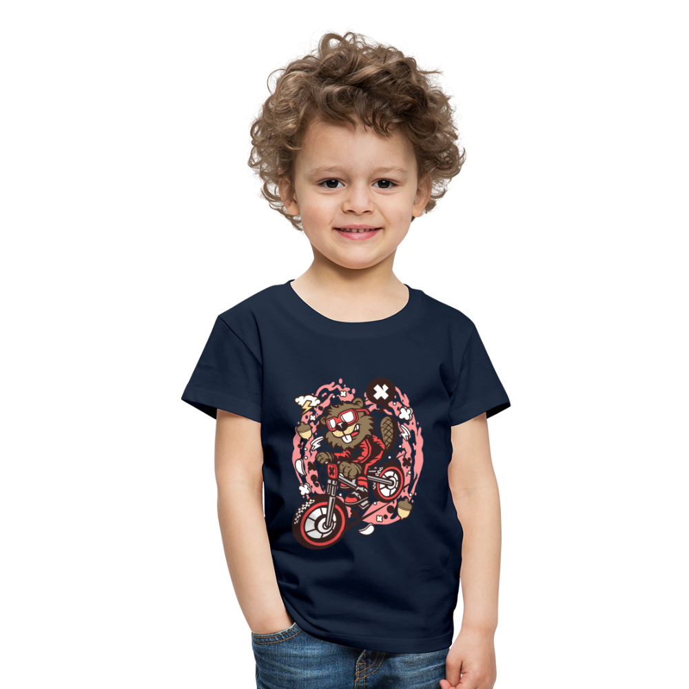 Maglietta Premium per bambini | Spreadshirt | Beaver Downhill - navy