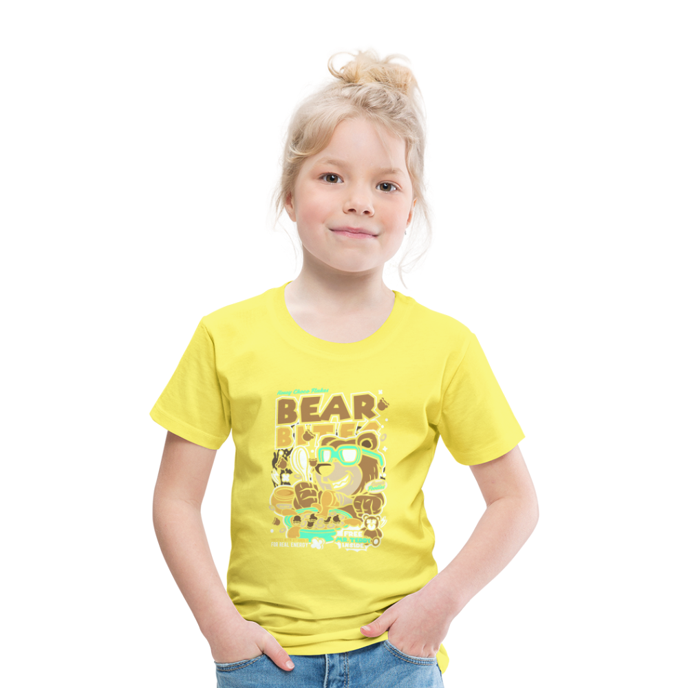 Maglietta Premium per bambini | Spreadshirt | Bear Bites - giallo