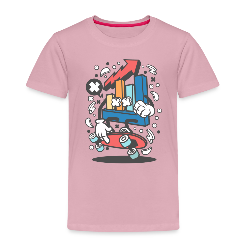Maglietta Premium per bambini | Spreadshirt | Chart Skater - rosa chiaro