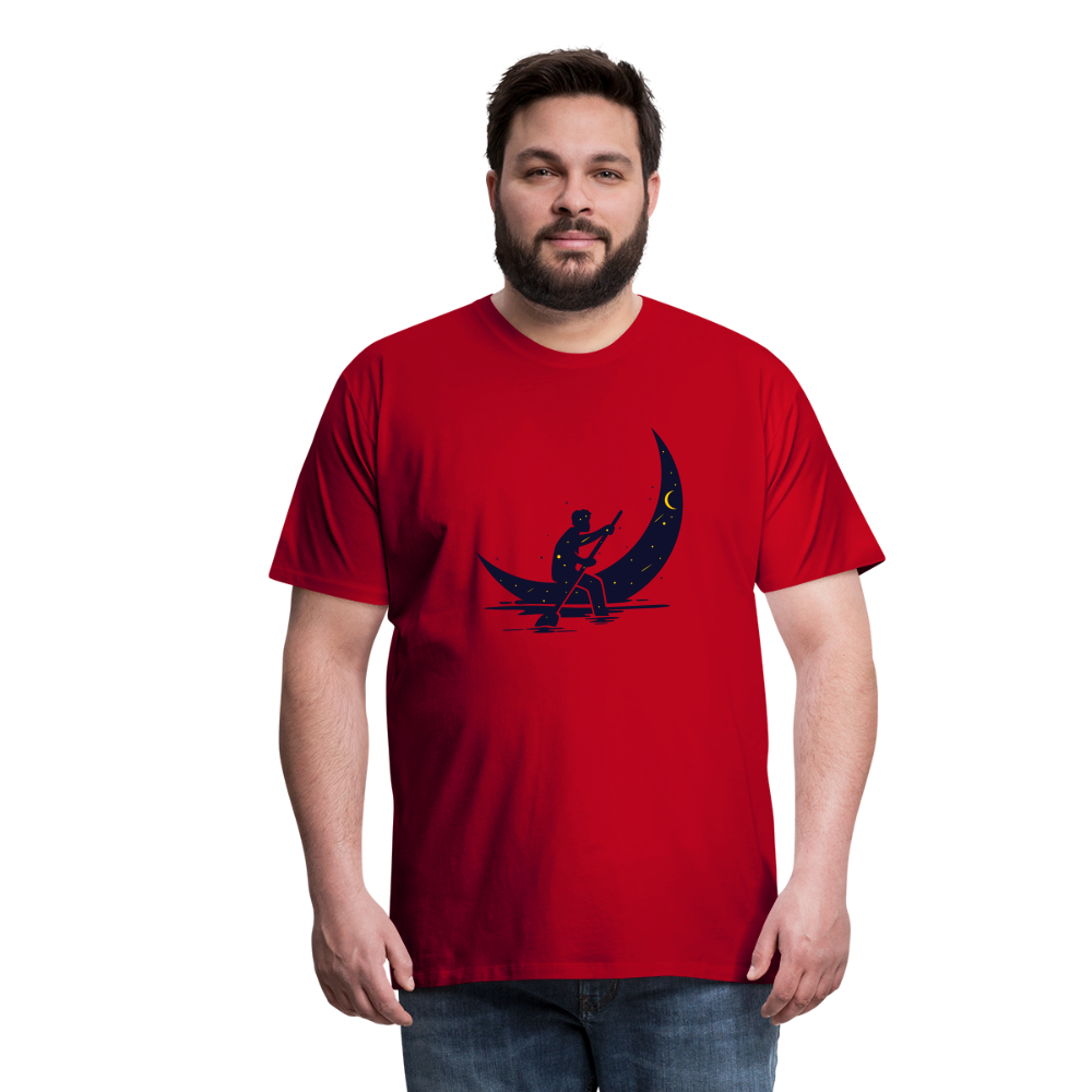 Maglietta Premium da uomo | Spreadshirt | Moon Boat - rosso