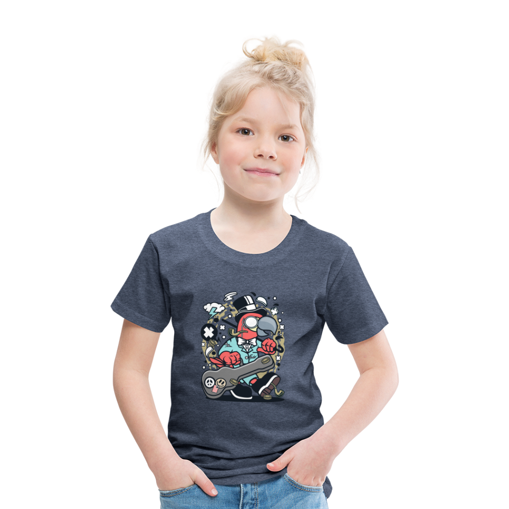 Maglietta Premium per bambini | Spreadshirt | Bird Guitarist - bluastro