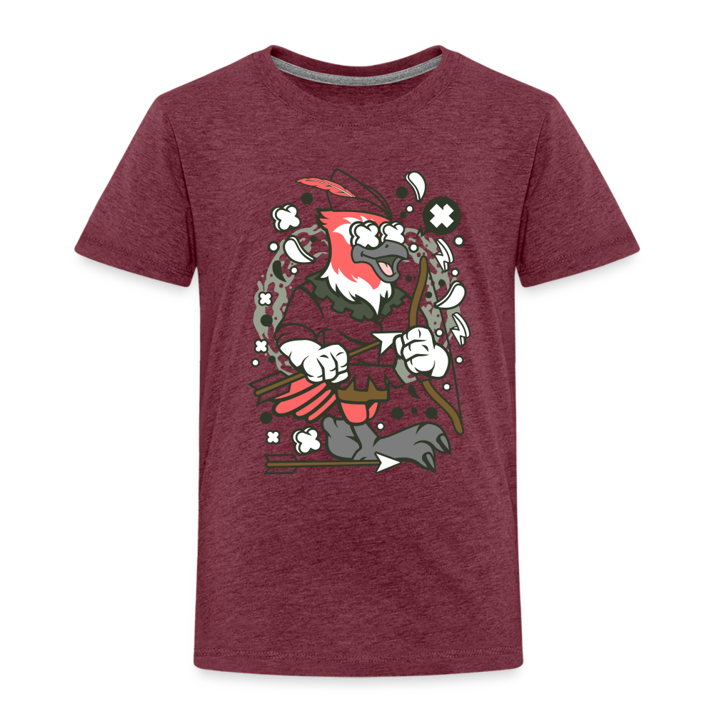 Maglietta Premium per bambini | Spreadshirt | Bird Robin - rosso bordeaux melange