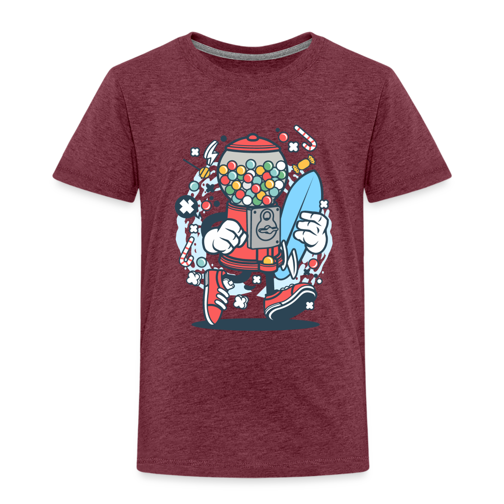 Maglietta Premium per bambini | Spreadshirt | Candy Machine Surfer - rosso bordeaux melange