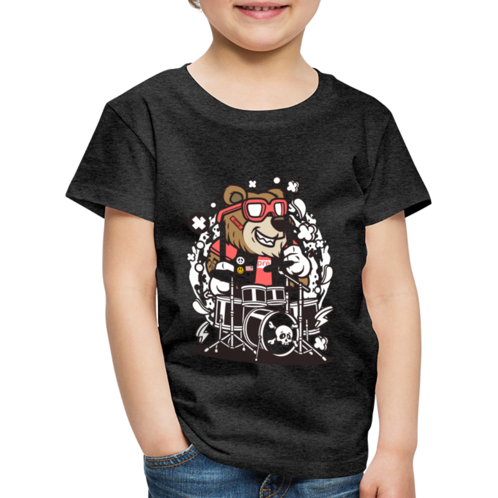 Maglietta Premium per bambini | Spreadshirt | Bear Drummer - antracite