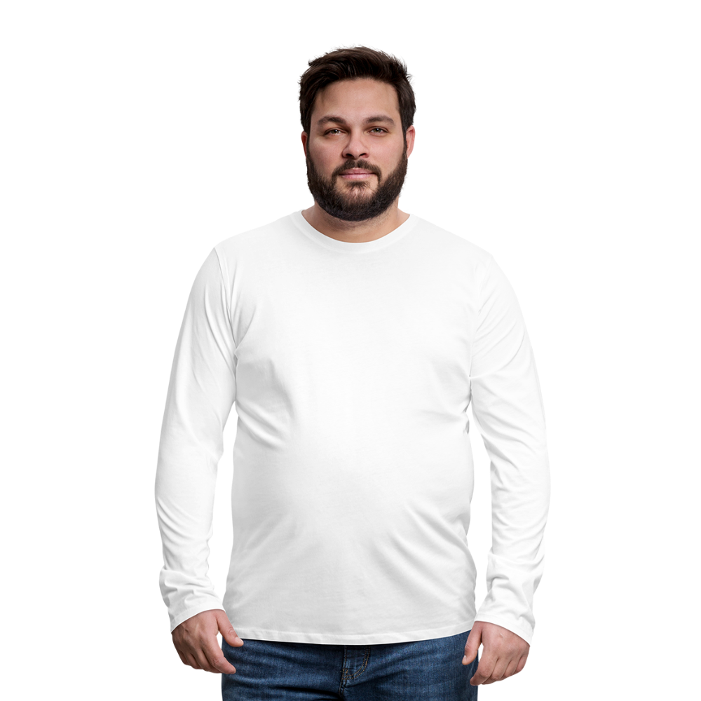 Maglietta Premium a manica lunga da uomo | Spreadshirt - bianco