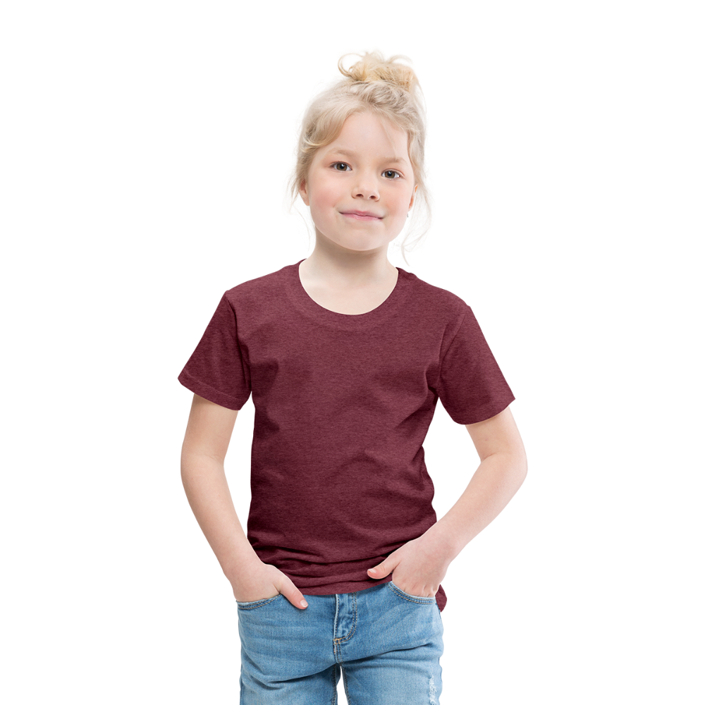 Maglietta Premium per bambini | Personalizzabile - rosso bordeaux melange