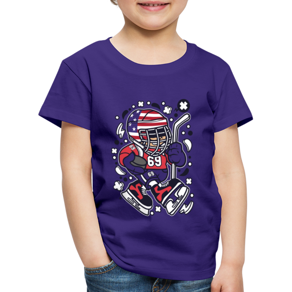 Maglietta Premium per bambini | Spreadshirt | American Hockey Kid - viola