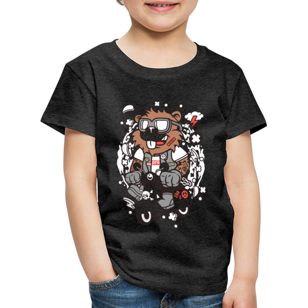 Maglietta Premium per bambini | Spreadshirt | Beaver Scooterist - antracite