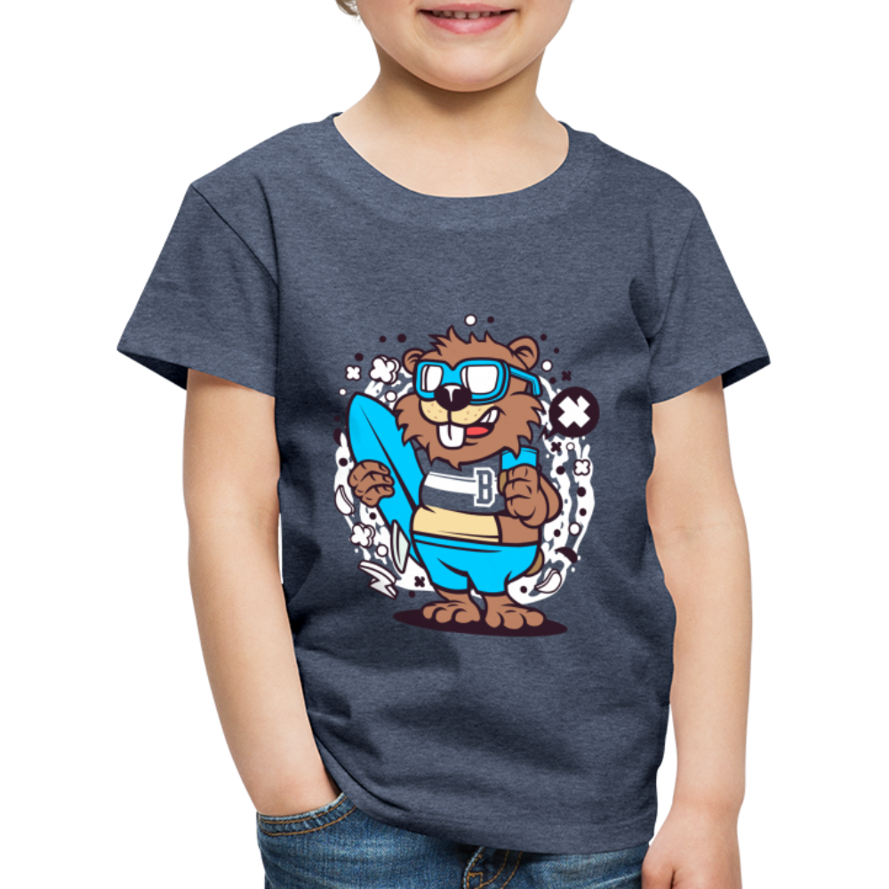 Maglietta Premium per bambini | Spreadshirt | Beaver Surfing - bluastro