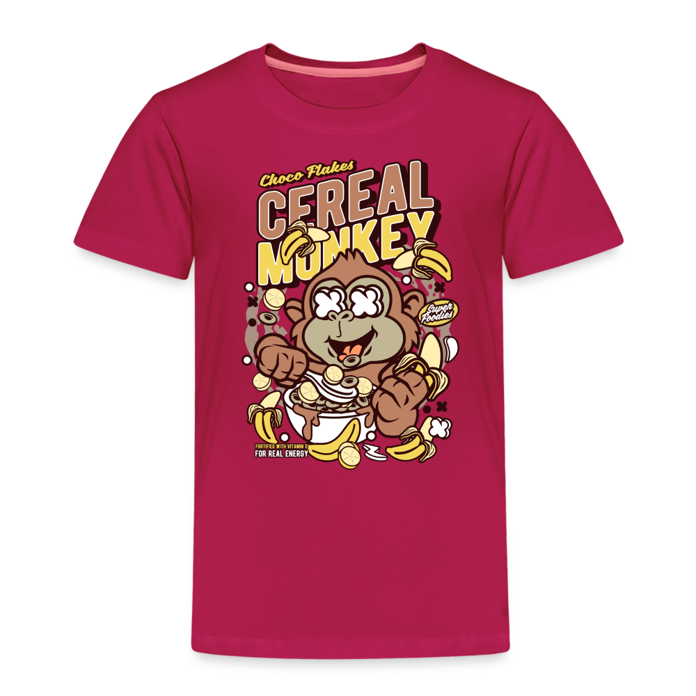 Maglietta Premium per bambini | Spreadshirt | Cereal Monkey - Borgogna