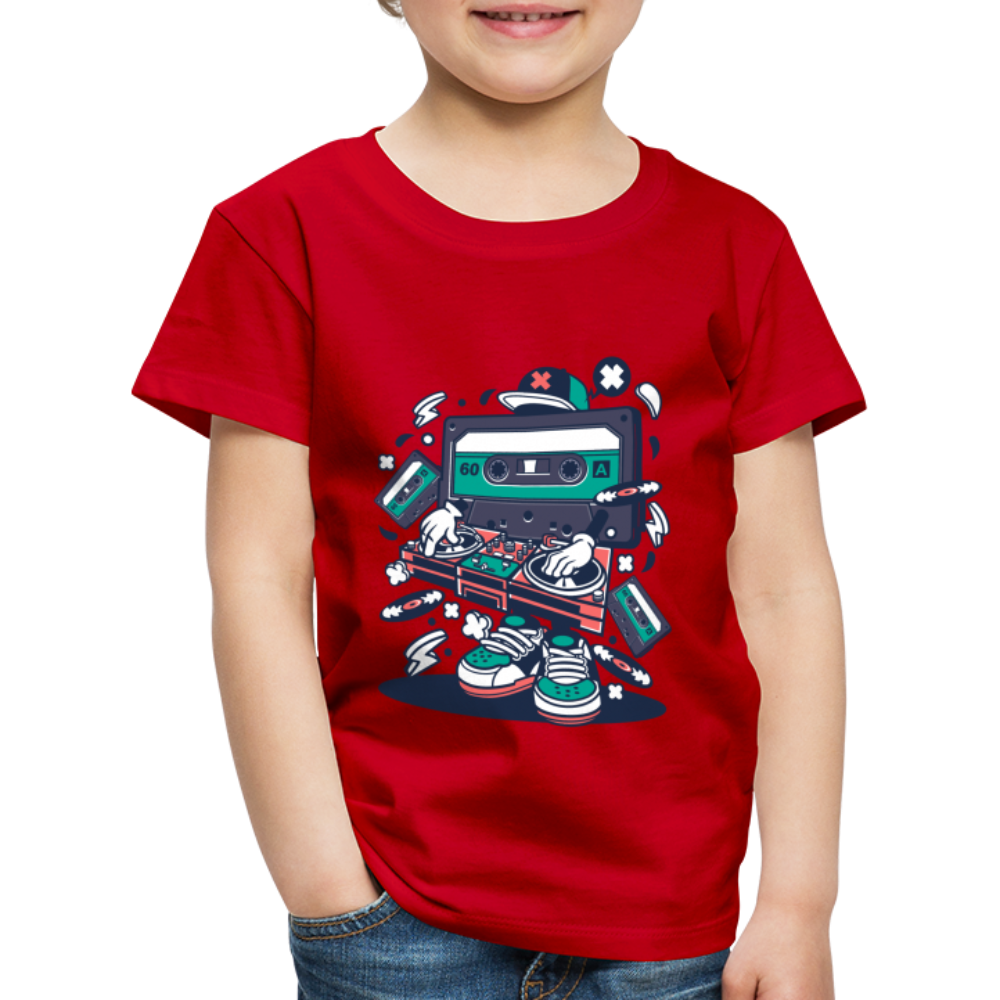 Maglietta Premium per bambini | Spreadshirt | Cassette Disk Jockey - rosso