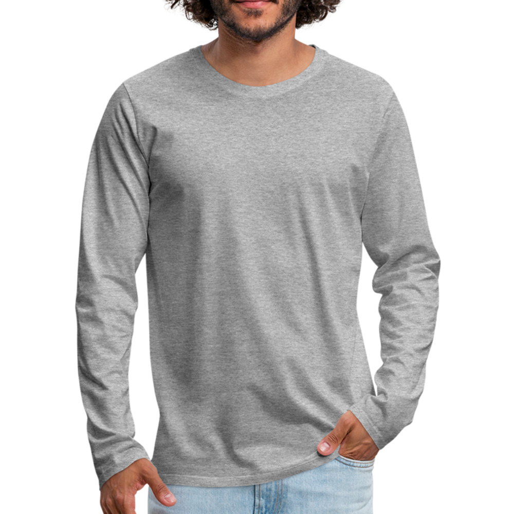 Maglietta Premium a manica lunga da uomo | Spreadshirt - grigio melange