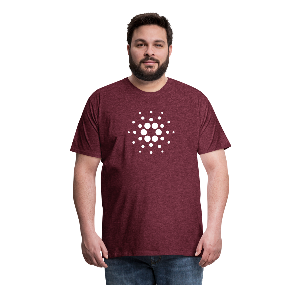 Maglietta Premium da uomo | Cardano™ - rosso bordeaux melange