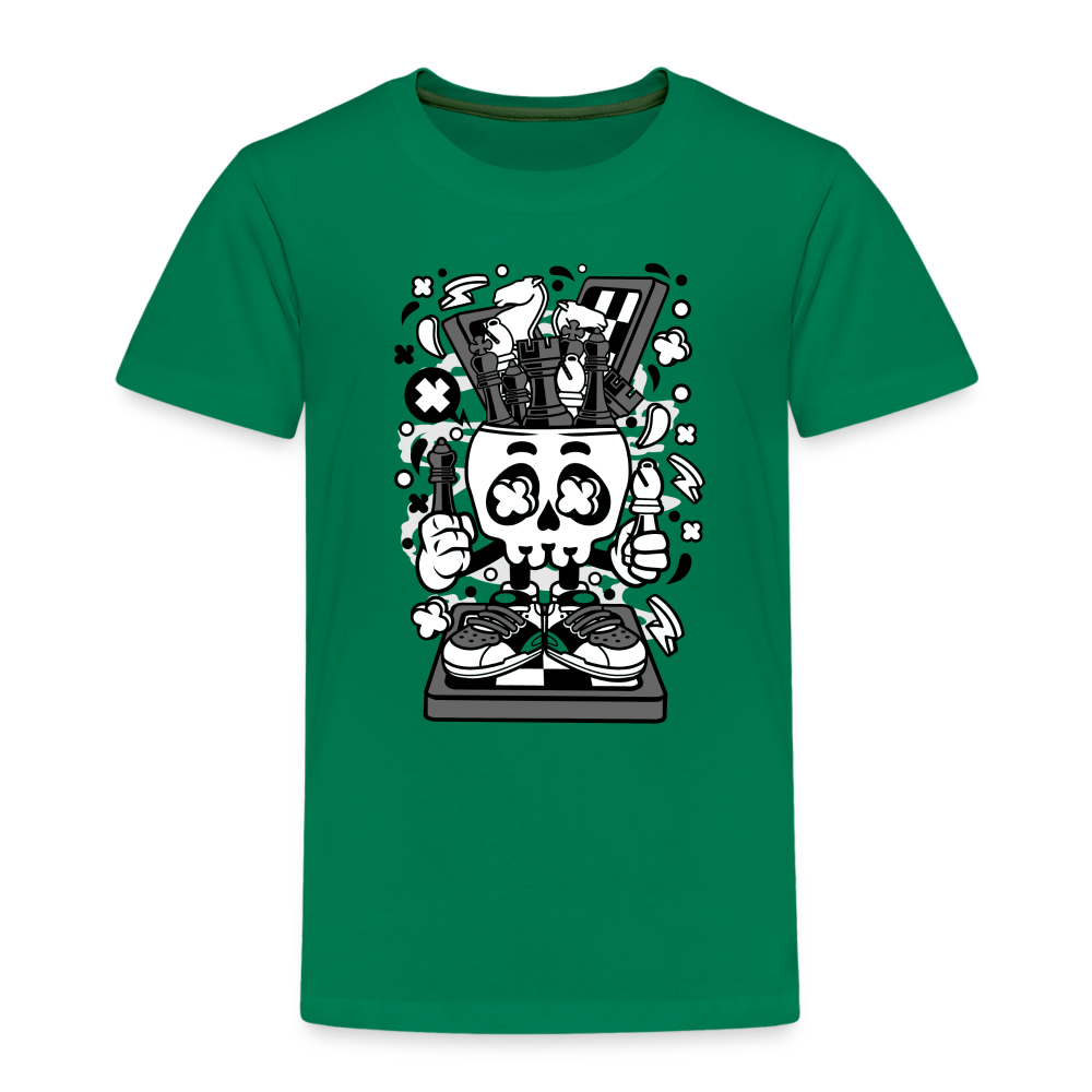 Maglietta Premium per bambini | Spreadshirt | Chess Skull - verde kelly