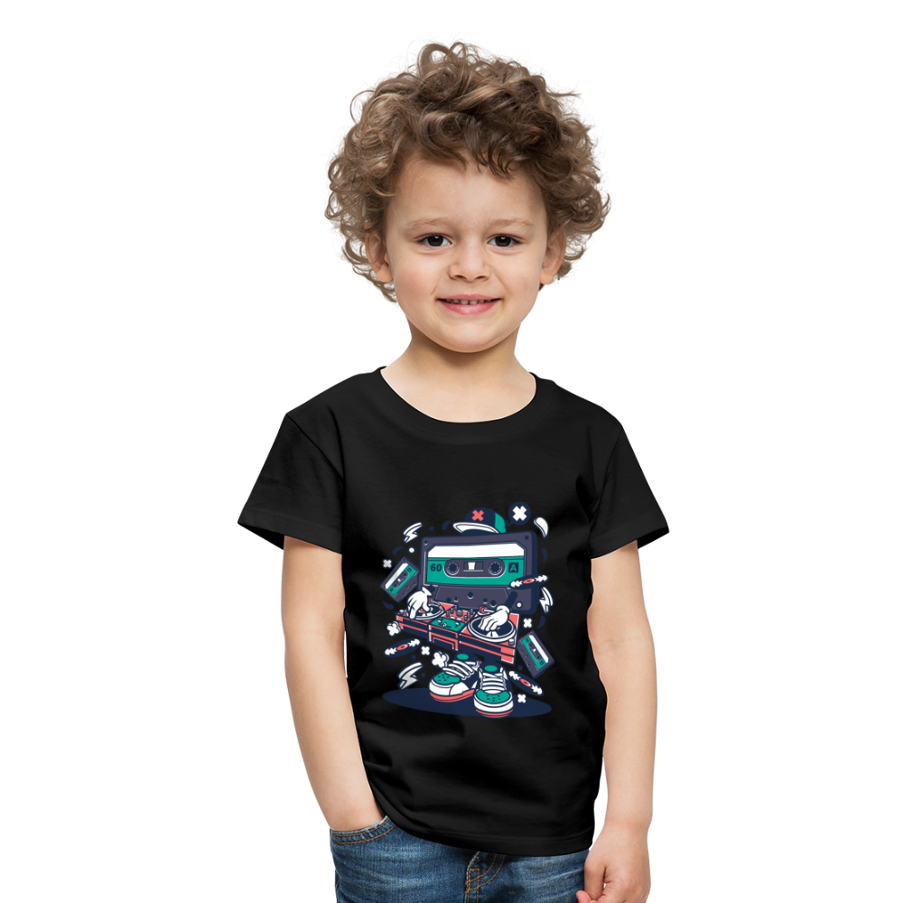 Maglietta Premium per bambini | Spreadshirt | Cassette Disk Jockey - nero