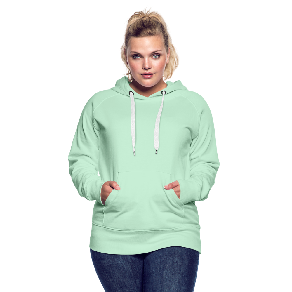 Felpa con cappuccio premium da donna | Personalizzabile - verde menta chiaro