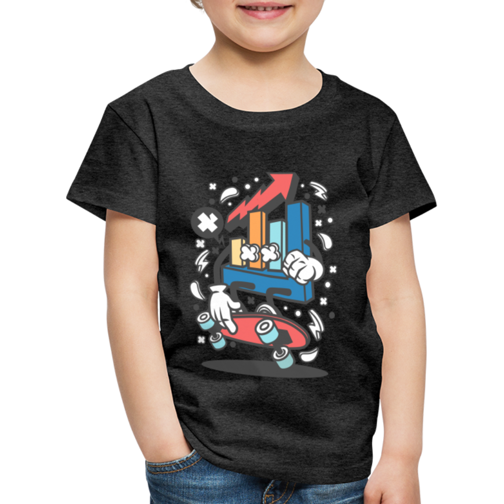 Maglietta Premium per bambini | Spreadshirt | Chart Skater - antracite