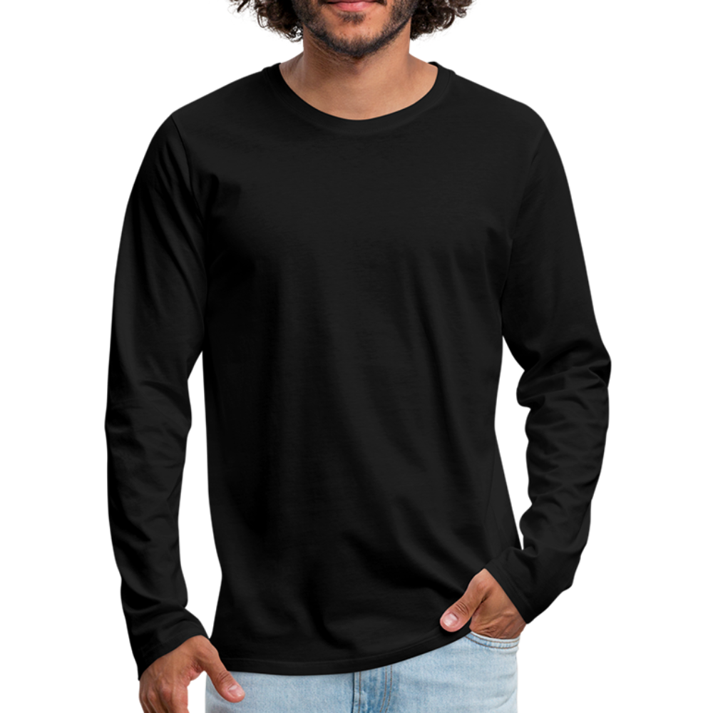 Maglietta Premium a manica lunga da uomo | Spreadshirt - nero