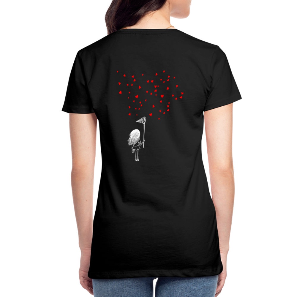 Maglietta Premium da donna | Spreadshirt | Collect Hearts - nero