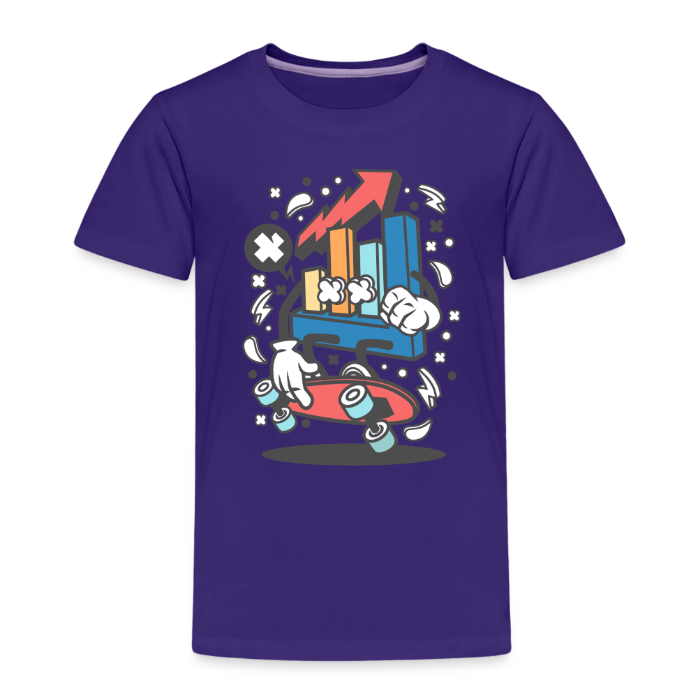 Maglietta Premium per bambini | Spreadshirt | Chart Skater - viola