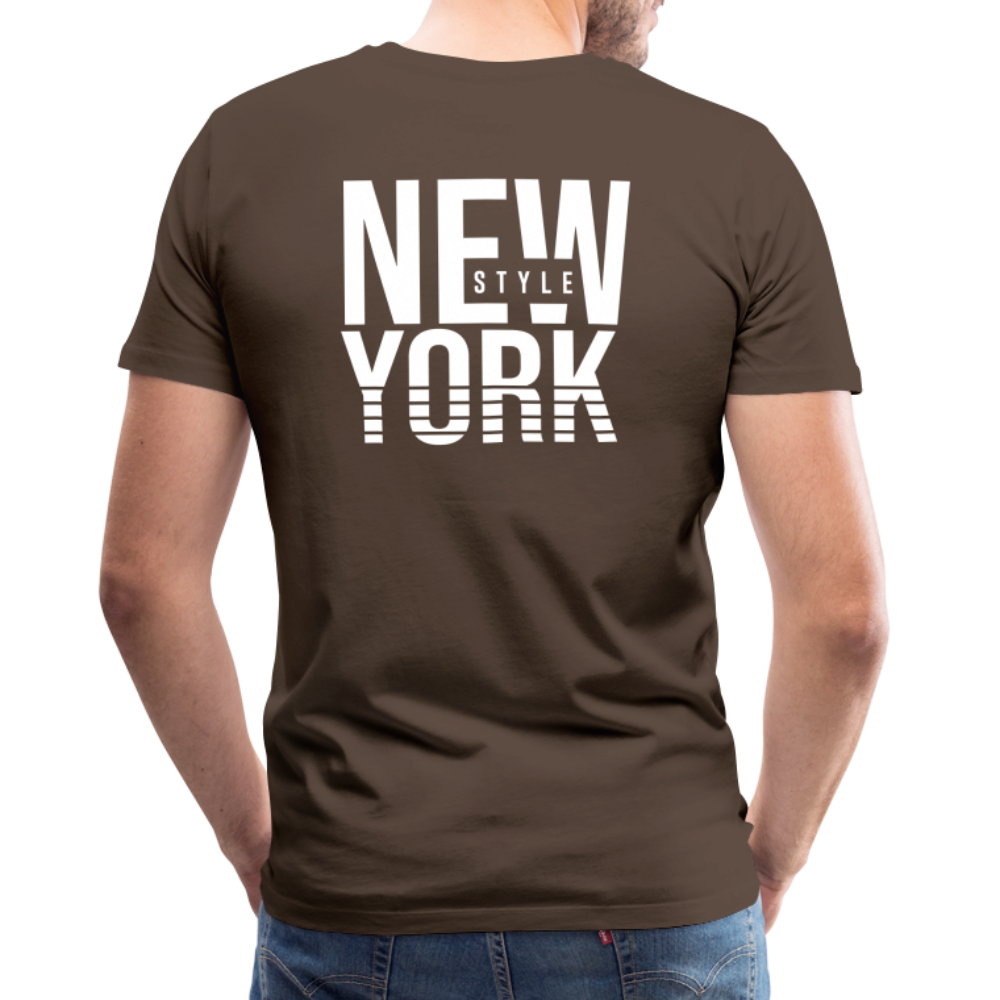 Maglietta Premium da uomo | Spreadshirt | New York Style - marrone nobile