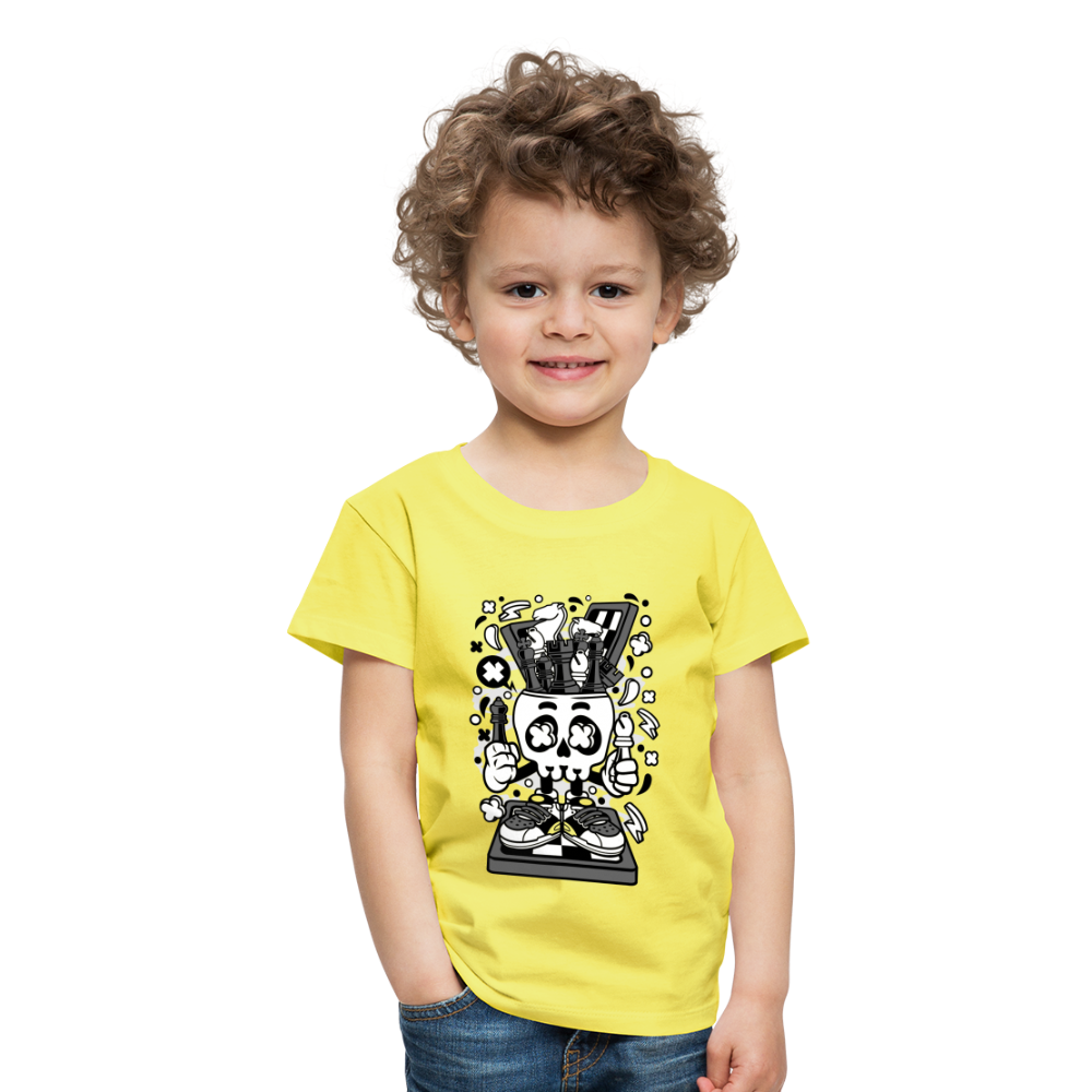 Maglietta Premium per bambini | Spreadshirt | Chess Skull - giallo