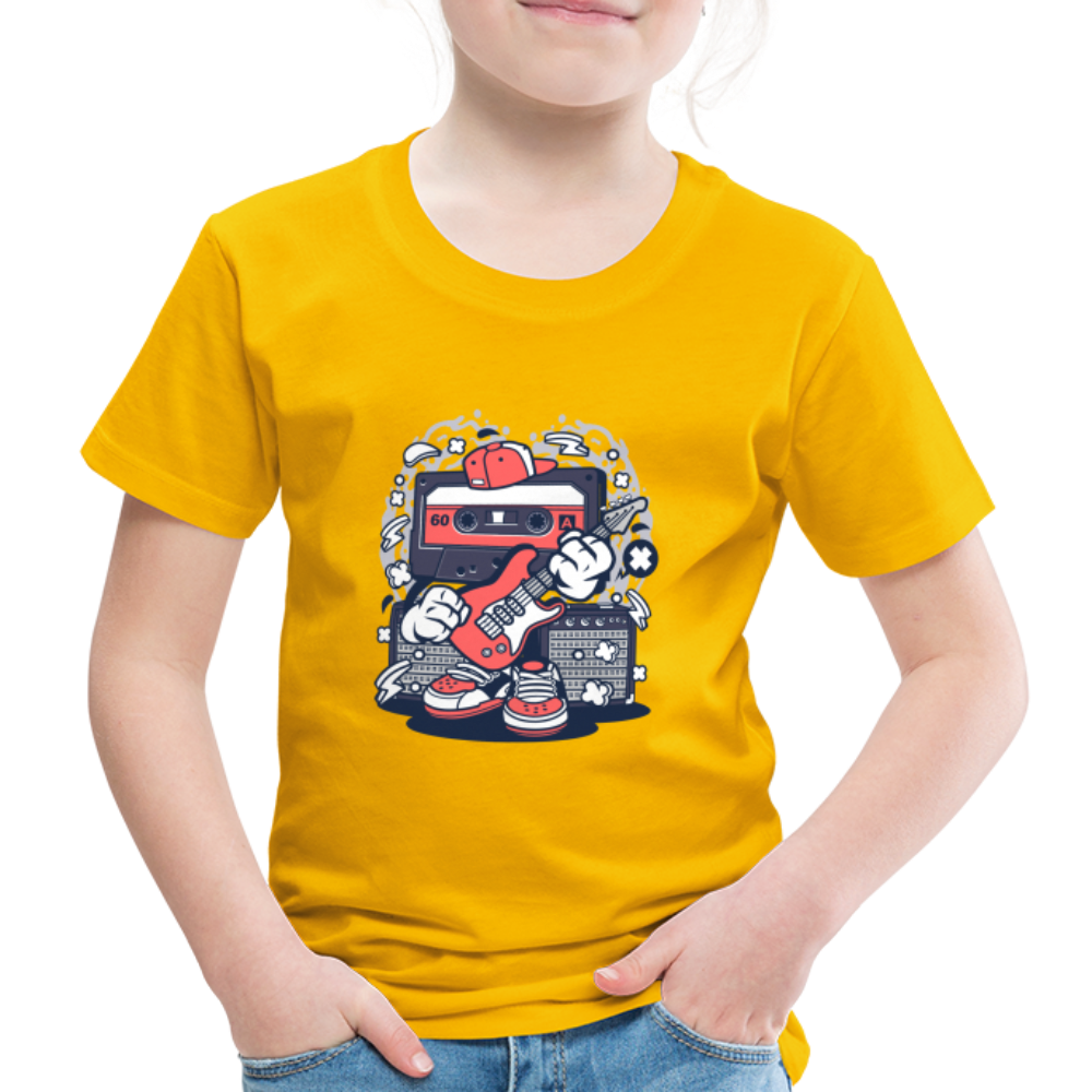 Maglietta Premium per bambini | Spreadshirt | Cassette Rockstar - giallo sole