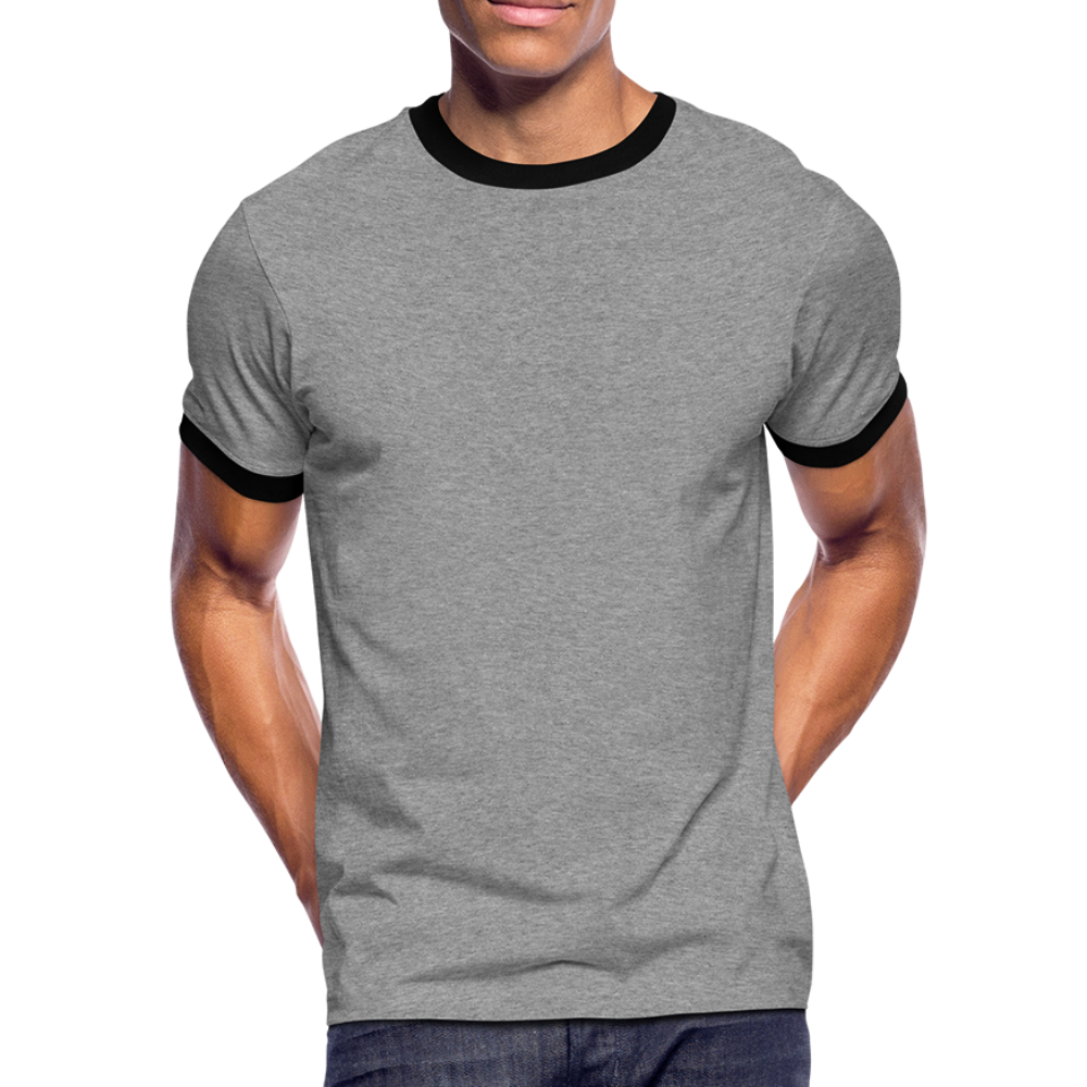 Maglietta Contrast da uomo | Spreadshirt - grigio melange/nero