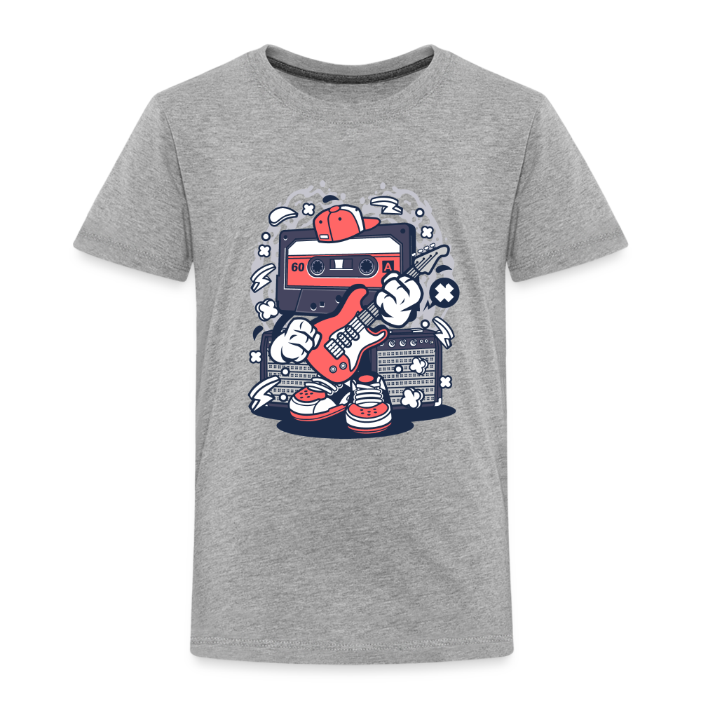 Maglietta Premium per bambini | Spreadshirt | Cassette Rockstar - grigio melange