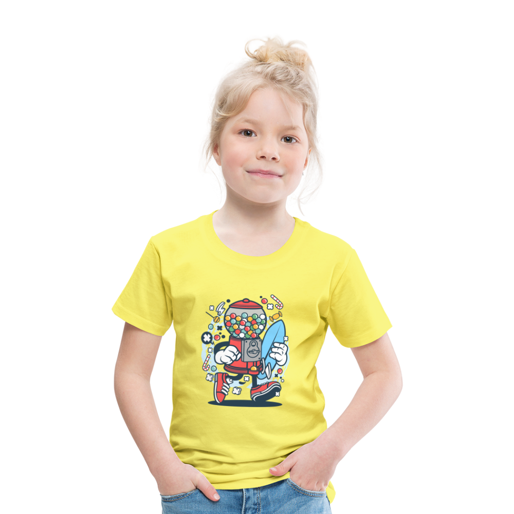 Maglietta Premium per bambini | Spreadshirt | Candy Machine Surfer - giallo