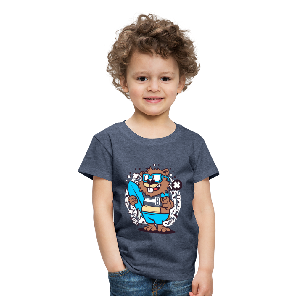 Maglietta Premium per bambini | Spreadshirt | Beaver Surfing - bluastro