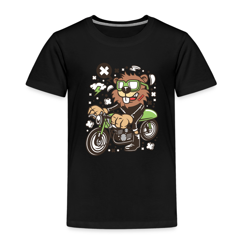 Maglietta Premium per bambini | Spreadshirt | Beaver Motorcycle - nero