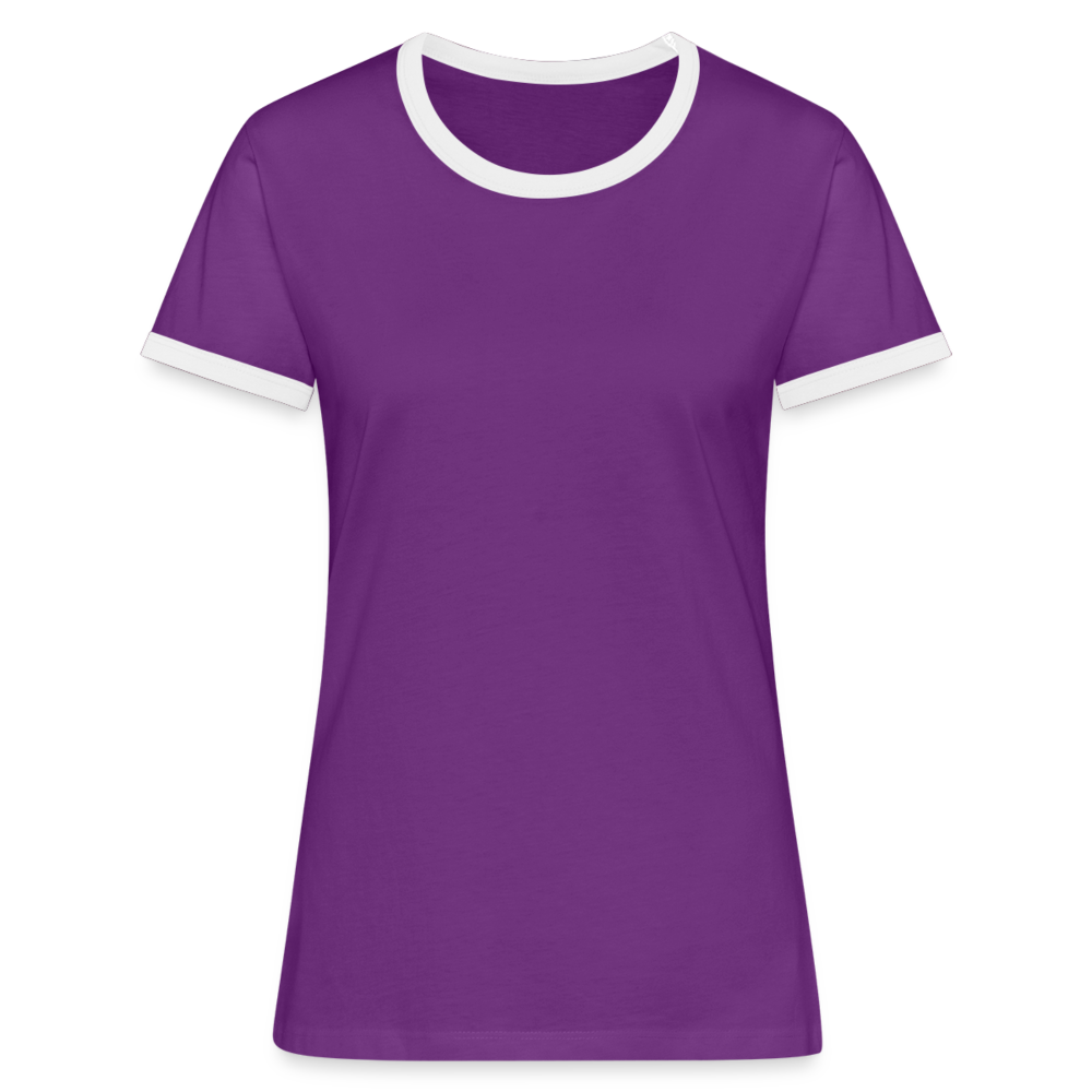 Maglietta Contrast da donna | Spreadshirt - viola/bianco