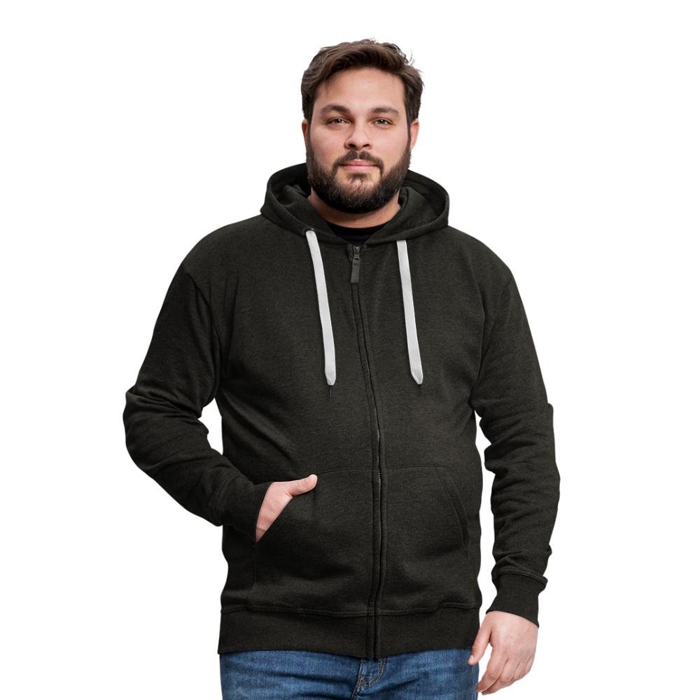 Giacca Felpata con zip Premium da uomo | Spreadshirt - antracite