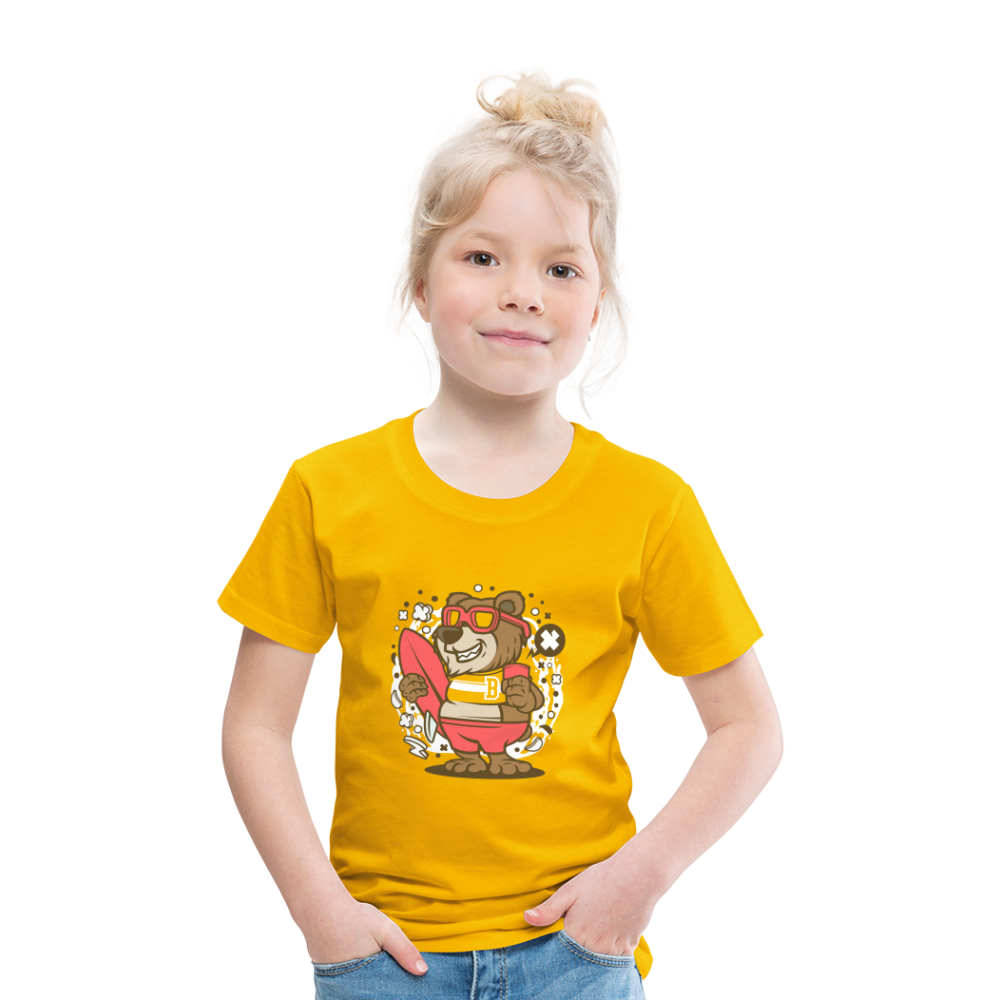 Maglietta Premium per bambini | Spreadshirt | Bear Surfing - giallo sole