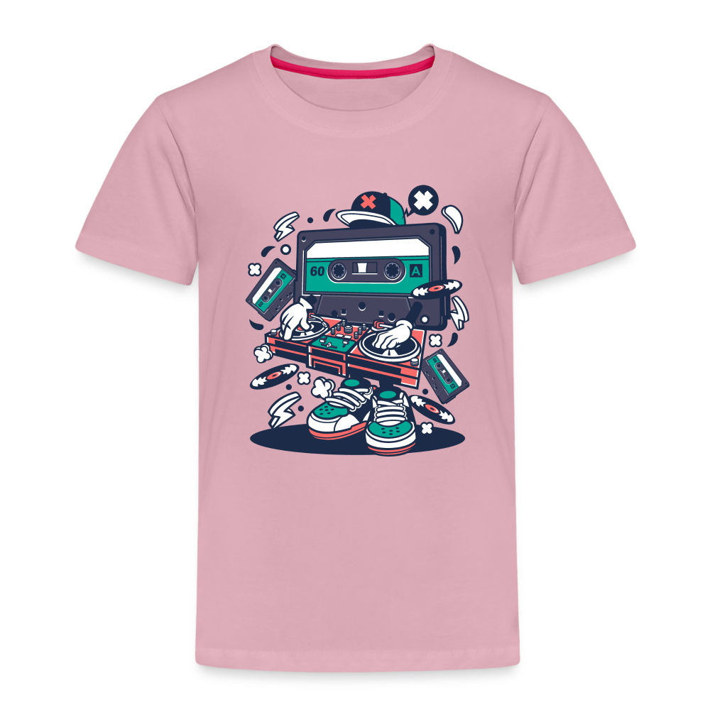 Maglietta Premium per bambini | Spreadshirt | Cassette Disk Jockey - rosa chiaro