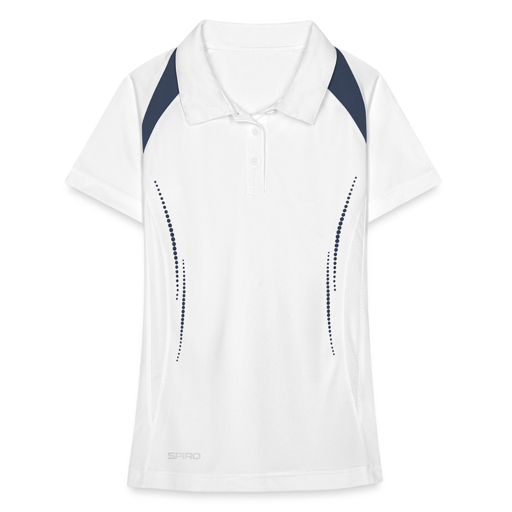 Polo traspirante per donna | Spiro - bianco/navy