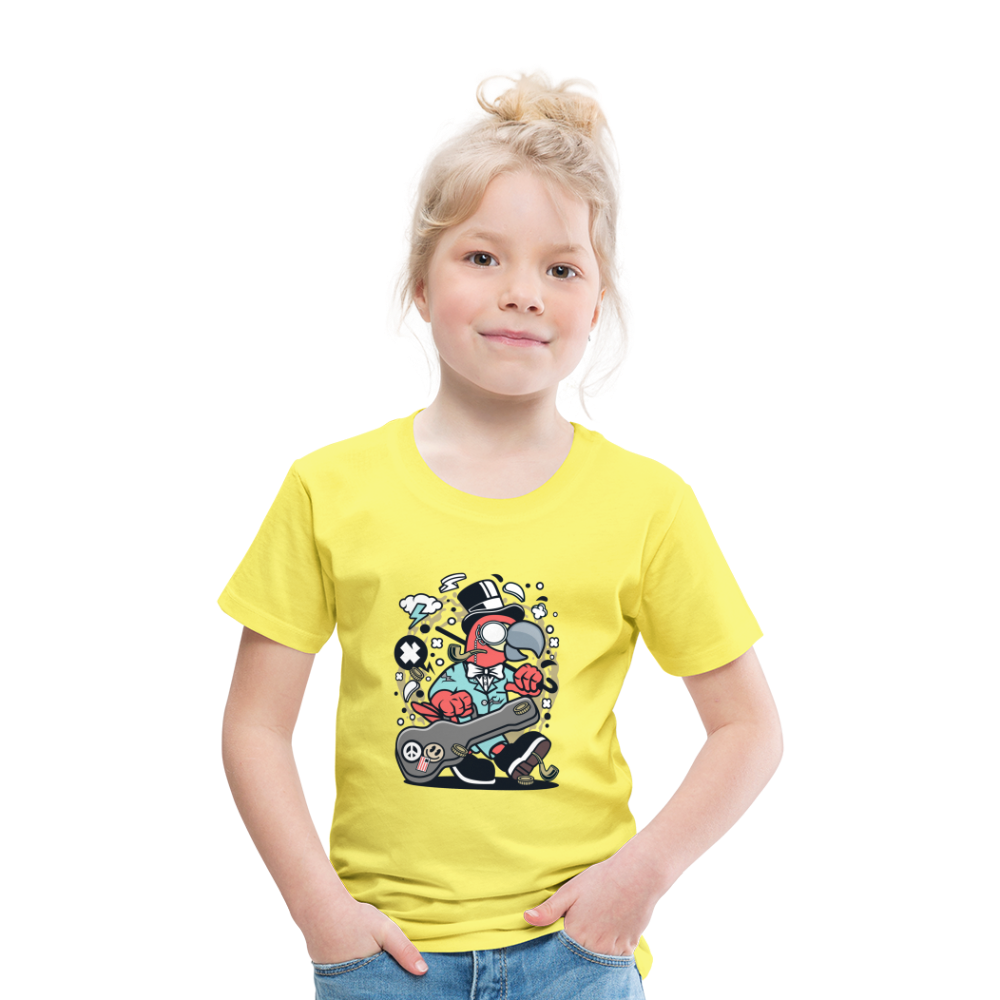 Maglietta Premium per bambini | Spreadshirt | Bird Guitarist - giallo