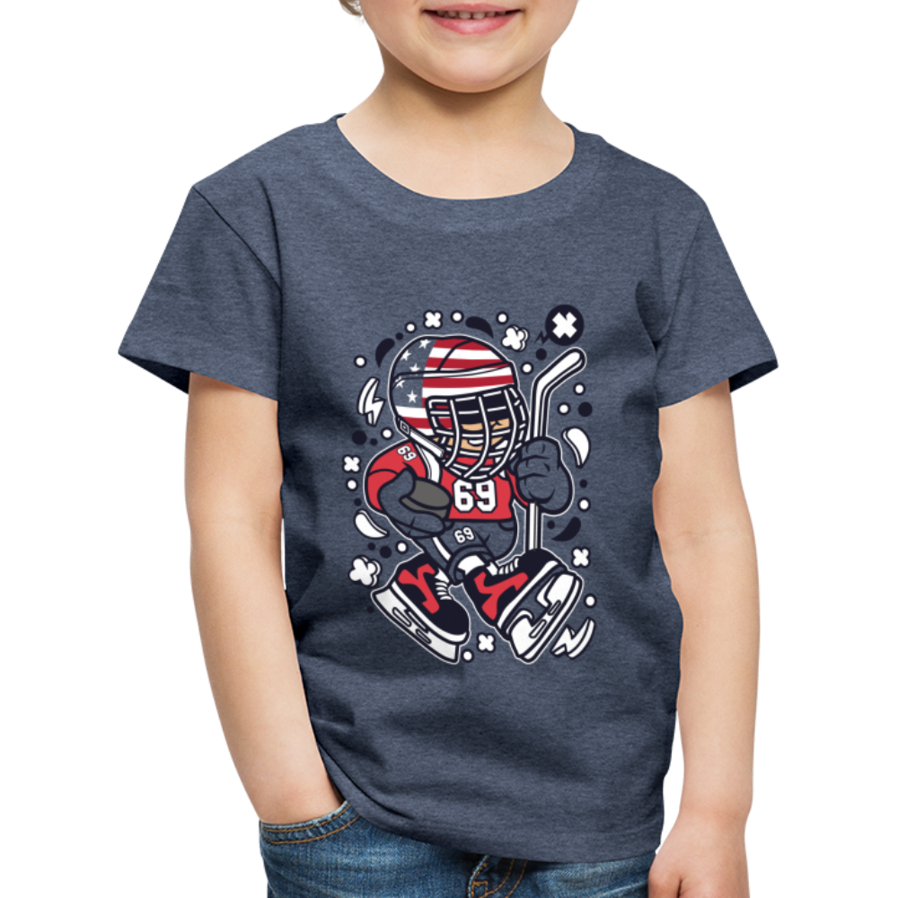 Maglietta Premium per bambini | Spreadshirt | American Hockey Kid - bluastro