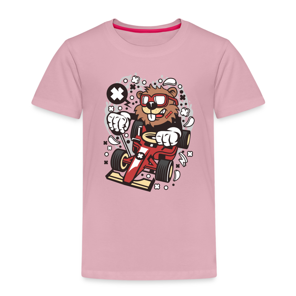 Maglietta Premium per bambini | Spreadshirt | Beaver Racer - rosa chiaro