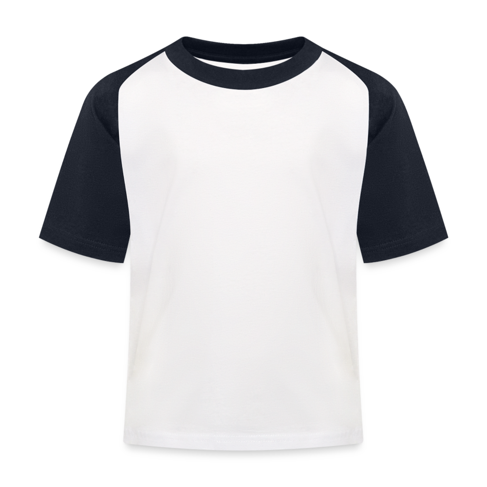 Maglietta baseball per bambini | B&C - bianco/navy