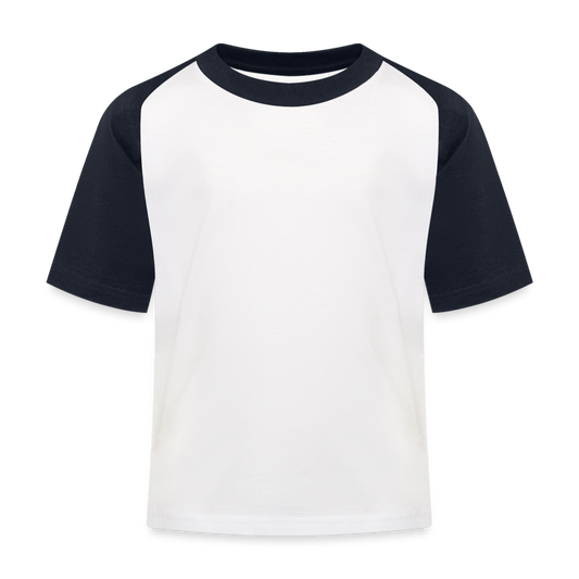 Maglietta baseball per bambini | B&C - bianco/navy