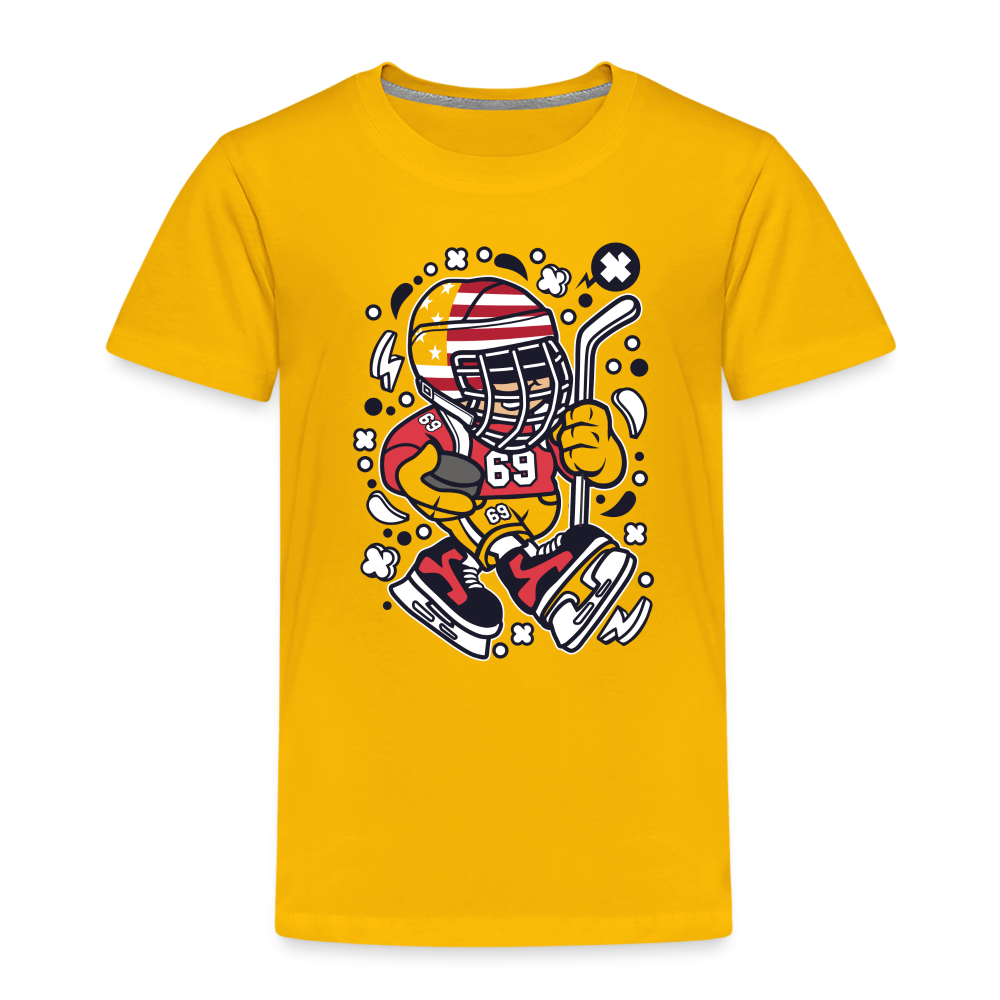 Maglietta Premium per bambini | Spreadshirt | American Hockey Kid - giallo sole